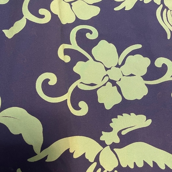 Pendleton Originals Women 14 waistband Blue Floral Print Capri Pants‎ Wide Leg - Picture 6 of 10